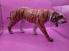 Vintage Large Leather Wrapped Hand Painted Bengal Tiger 14
