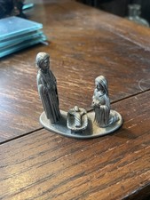 Creed Pewter Manger Scene 3 X 2 “ Nice picture