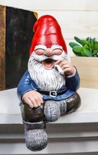 Whimsical Gypsy Life Mr Gnome Dwarf Stoner Smoking Stash Shelf Sitter Figurine picture