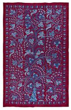 4.6x7 Ft Brand New Uzbek Suzani Textile. Embroidered Silk & Cotton Wall Hanging picture