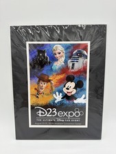 D23 Expo 2019 Ultimate Disney Fan Event Print Matted Mickey Woody Elsa Sealed picture