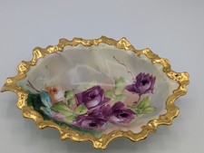 Antique 1900-1910 Joseph BLAHA WA Pickard Handpainted Scalloped  Gold Trim Bowl picture