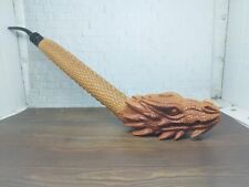 Long Smaug DRAGON Tobacco Smoking Pipe from Wood Hand Carved picture
