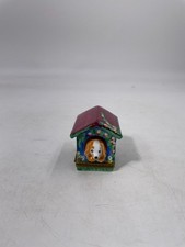 Rochard Limoges France Hand Painted Doghouse Dog Porcelain Trinket Box  picture