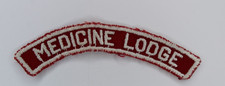 Medicine Lodge Red & White Community Town Strip Boy Scouts of America Patch BSA picture