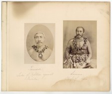 Samoa 1890 Chief Tupua Tamasese, Titimaea Mata'afa Iosefo Tattersall John Davis picture