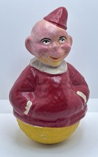 Vintage Roly Poly Clown Type Toy-Weighted Paper Maché picture