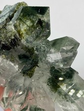 Epidote Included Water Clear Himalayan Quartz Cluster See Video picture