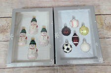 Vintage Target Christmas Ornaments Lot Of 2 Sports Snowmen 2003 New Old Stock picture
