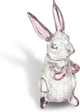 HDCRYSTALGIFTS 3.5Inch Crystal Rabbit Bunny Figurine Collectibles Spring Easter picture