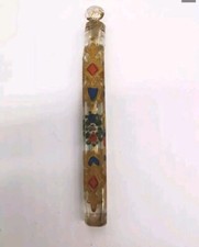 Antique Rare Georgian Oxford Colour Teardrop Lavender Glass Scent Bottle Floral picture