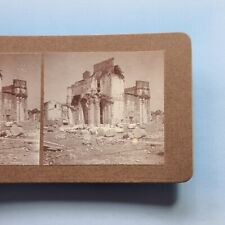 Messina Sicily Stereoview 3D C1910 Real Photo Italy Earthquake University Ruin picture