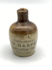 Mini Jug Whiskey I W Harper Kentucky Advertisement Nelson Co Stoneware Antique picture