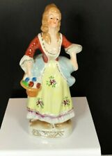 Vintage Victorian Lady with Flower Basket Hand Painted Porcelain Figurine- Japan picture
