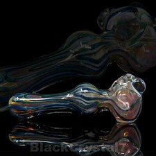 5 inch Handmade Gold Fumed Metallic Spirit Tobacco Smoking Bowl Glass Pipes - US picture