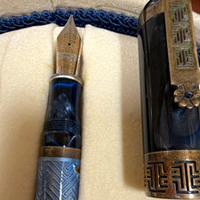 Montegrappa 1912 Blue Resin Fountain Pen Science and Nature 1999 picture