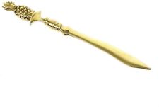 Vintage Antique Style Heavy Solid Brass Pineapple letter Opener Desk .. picture