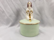 RARE FULPER 1925 EGYPTIAN REVIVAL FIGURAL POWDER / TRINKET BOX picture