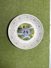 Vintage Tennessee 9” State Plate Souvenir Cumberland Gap Ntnl Park Norris Dam picture