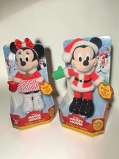  Fisher-Price Disney Mickey & Minnie Mouse Holiday Ice Skater Set Vintage 2000 picture