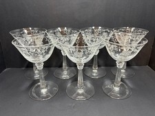 Fostoria Shirley Etched Champagne Sherbet Cocktail Glasses 5 1/2 in Set of 7 picture