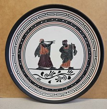 Vintage Greek Mythology Musicians Hand Painted Art Pottery Plate GREECE picture