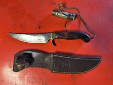  OK HC MI  Alaskan Skinner Knife USA Vintage With Sheath 5 1/2” Olsen Knifes  picture