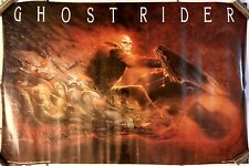 GHOST RIDER RARE VINTGE 1992 LARGE POSTER MARVEL ENTERTAINMENT BILL SIENKIEWICZ picture
