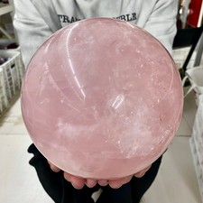 11.66LB Large Natural Pink Rose Quartz Crystal Sphere Ball Healing Reiki picture
