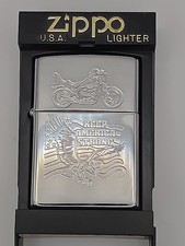 Vintage 1999 Zippo High Polish 250 Keep America Strong Lighter New-Unfired  picture
