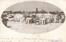 Moon Light Mayville Wisconsin WI Birdseye View Winter Snow 1907 Postcard picture