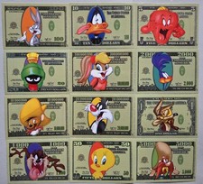 12 VTG 2003 Looney Tunes Money Vending Machine Stickers Ser 3, Daffy Taz Marvin picture