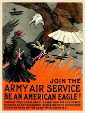 1917 Army Air Service Vintage Style WW1 Eagle Poster - 18x24 picture