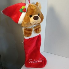 Vintage Teddy Sac Stocking Bear Plush picture