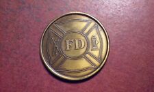 FOSTORIA OHIO Vintage Brass 1975 FD FIRE DEPT Coin Token Souvenir Half-Dollar picture