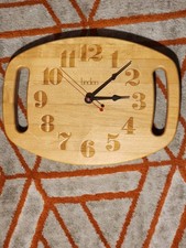Vintage 1970s Linden Wood Wall Clock picture