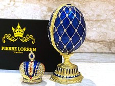 Imperial Collection Faberge Eggs Royal Easter Egg Trinket 24k GOLD Fabergé 5.1