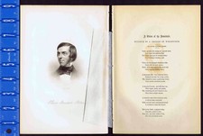 Oliver Wendell Holmes,  Poet Breakfast-Table Series- 1855 Steel Engraved Print picture
