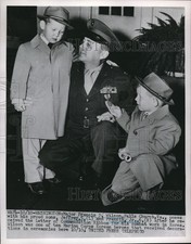 1952 Press Photo D.C. Maj Francis Wilson & sons Jeffrey, Francis Jr picture