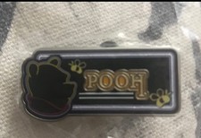 HKDL Hong Kong Game Prize Black Neon Name Plate Winnie the Pooh Disney Pin picture