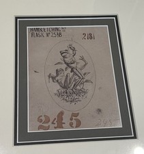 Rare Hams&Etching Tiffany Co. Frogs Vase Sketch Collection Framed Sept. 15 1867 picture