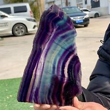 1.53LB Natural beautiful Rainbow Fluorite Crystal Rough stone specimens cure picture