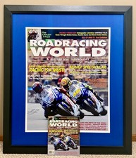 Huge Valentino Rossi & Jorge Lorenzo Autographed Roadracing World Cover – 1 of 5 picture