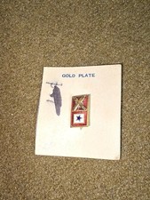 WWI US Army Artillery Son in Service Pin on Original Cardstock picture
