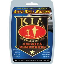 Auto Car Metal Grill Honor Badge KIA The Brave the Free America Remembers picture