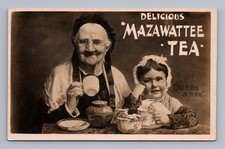 Mazawattee Tea Grandmother & Child Antique Advertising RPPC Poster Photo ~1900s picture