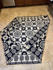 Antique JEFFERSON CO. NY. Ruby Heath Tyler Coverlet In Indigo Woven In 1838  OG picture