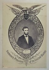 1865 Abraham Lincoln Martyr Of Freedom Charles Magnus Portrait New York Original picture