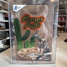 Travis Scott x Reeses Puffs Cereal Box Rare Limited Edition in Acrylic Case picture