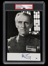 Signed Peter Cushing Photo Star Wars Grand Moff Tarkin Card Autographed Auto PSA picture